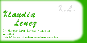 klaudia lencz business card